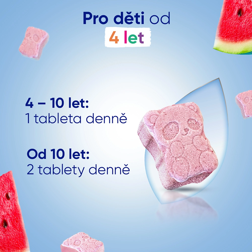 Dávkování Magne B6 kids je pouze 1 tableta denně pro děti ve věku 4-10 let. Pro děti starší 10 let 2 žvýkací tablety denně.