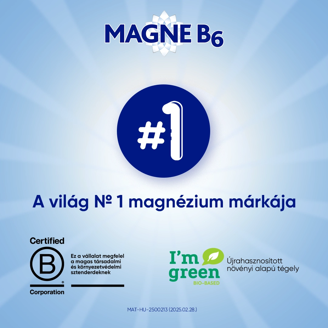 A Magne B6 az 1. számú márka a magnézium kategóriában. B Corp tanúsítvánnyal